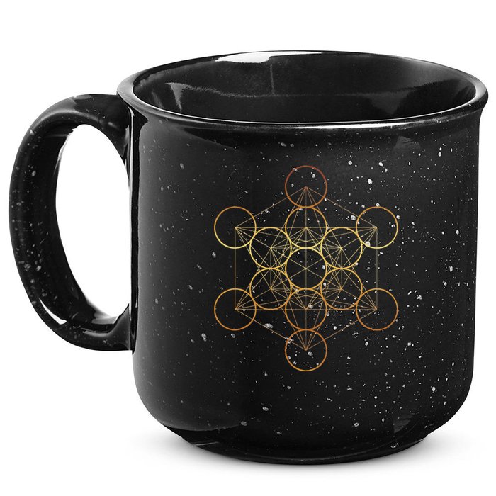Metatron's Cube, Sacred Geometry Fruit Of Life 15oz Campfire Ceramic Mug