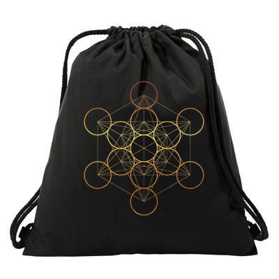 Metatron's Cube, Sacred Geometry Fruit Of Life Drawstring Bag