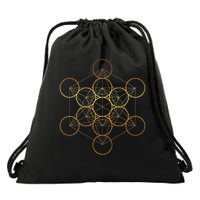 Metatron's Cube, Sacred Geometry Fruit Of Life Drawstring Bag