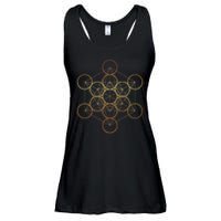 Metatron's Cube, Sacred Geometry Fruit Of Life Ladies Essential Flowy Tank