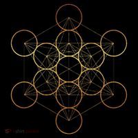 Metatron's Cube, Sacred Geometry Fruit Of Life Sustainable Knit Beanie