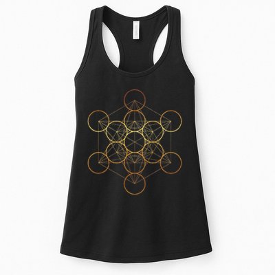 Metatron's Cube, Sacred Geometry Fruit Of Life Womens Tank Top