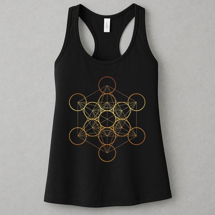 Metatron's Cube, Sacred Geometry Fruit Of Life Womens Tank Top