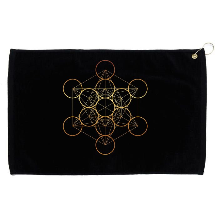 Metatron's Cube, Sacred Geometry Fruit Of Life Grommeted Golf Towel