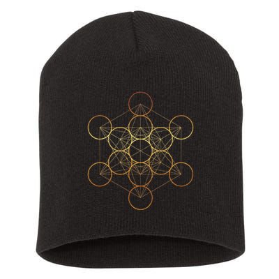Metatron's Cube, Sacred Geometry Fruit Of Life Short Acrylic Beanie