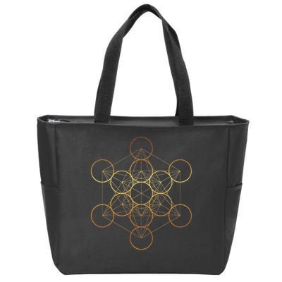 Metatron's Cube, Sacred Geometry Fruit Of Life Zip Tote Bag