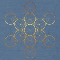 Metatron's Cube, Sacred Geometry Fruit Of Life Garment-Dyed Sweatshirt