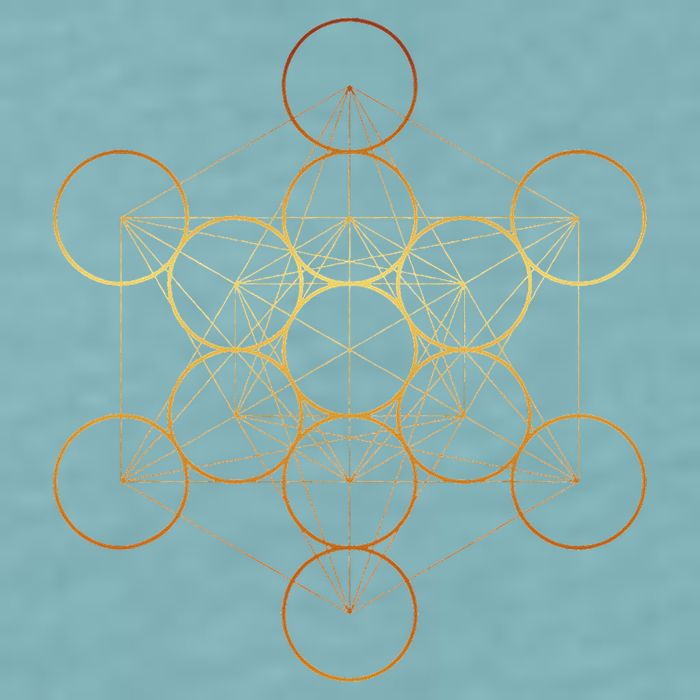 Metatron's Cube, Sacred Geometry Fruit Of Life Sueded Cloud Jersey T-Shirt