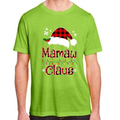 Mamaw Christmas Santa Claus Red Plaid Great Gift Mamaw Claus Gift Adult ChromaSoft Performance T-Shirt