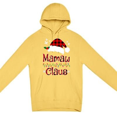 Mamaw Christmas Santa Claus Red Plaid Great Gift Mamaw Claus Gift Premium Pullover Hoodie