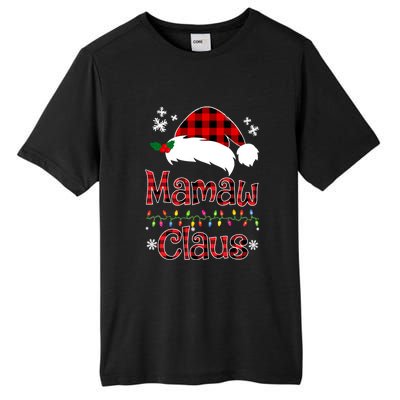 Mamaw Christmas Santa Claus Red Plaid Great Gift Mamaw Claus Gift Tall Fusion ChromaSoft Performance T-Shirt