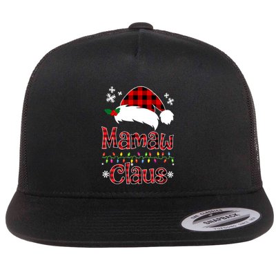 Mamaw Christmas Santa Claus Red Plaid Great Gift Mamaw Claus Gift Flatbill Hat