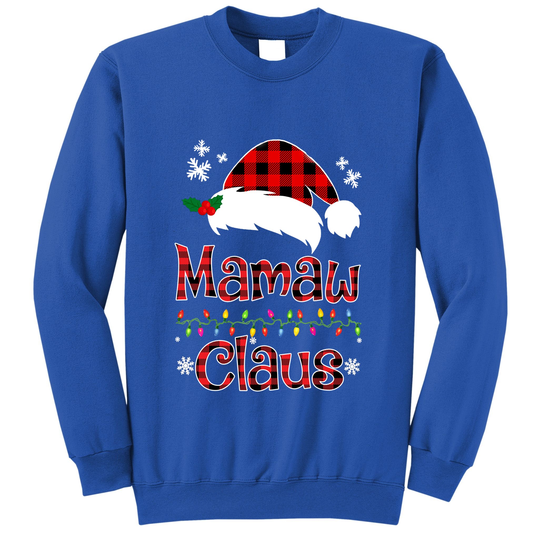Mamaw Christmas Santa Claus Red Plaid Great Gift Mamaw Claus Gift Sweatshirt