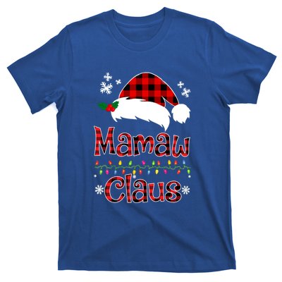 Mamaw Christmas Santa Claus Red Plaid Great Gift Mamaw Claus Gift T-Shirt