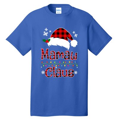 Mamaw Christmas Santa Claus Red Plaid Great Gift Mamaw Claus Gift Tall T-Shirt