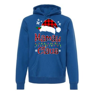 Mamaw Christmas Santa Claus Red Plaid Great Gift Mamaw Claus Gift Premium Hoodie