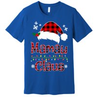 Mamaw Christmas Santa Claus Red Plaid Great Gift Mamaw Claus Gift Premium T-Shirt