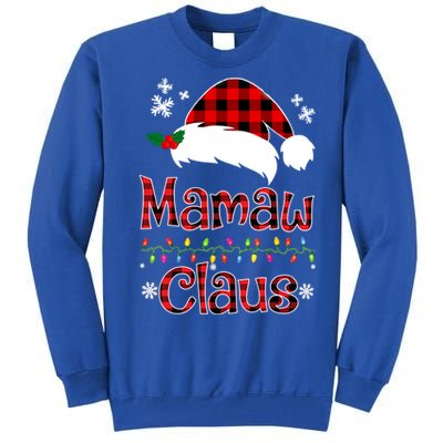 Mamaw Christmas Santa Claus Red Plaid Great Gift Mamaw Claus Gift Tall Sweatshirt