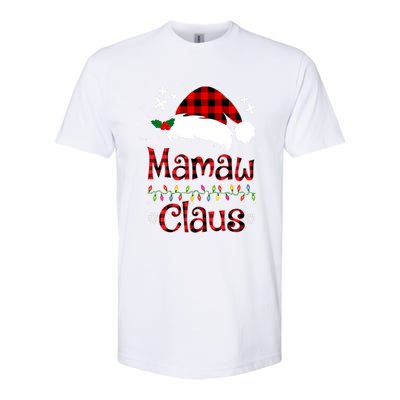 Mamaw Christmas Santa Claus Red Plaid Great Gift Mamaw Claus Gift Softstyle CVC T-Shirt