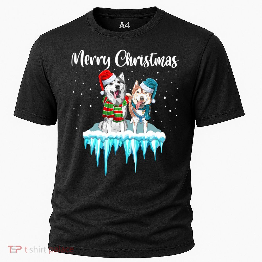 Merry Christmas Siberian Husky Chistmas Season Gift Performance Shirt