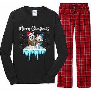 Merry Christmas Siberian Husky Chistmas Season Gift Long Sleeve Pajama Set