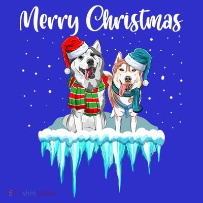 Merry Christmas Siberian Husky Chistmas Season Gift T-Shirt