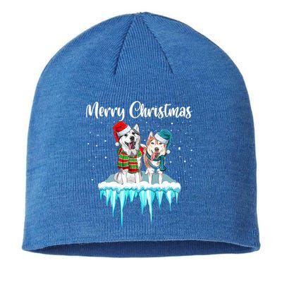 Merry Christmas Siberian Husky Chistmas Season Gift Sustainable Beanie