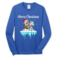 Merry Christmas Siberian Husky Chistmas Season Gift Tall Long Sleeve T-Shirt