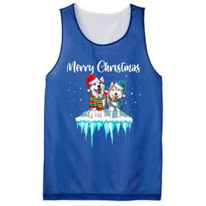 Merry Christmas Siberian Husky Chistmas Season Gift Mesh Reversible Basketball Jersey Tank