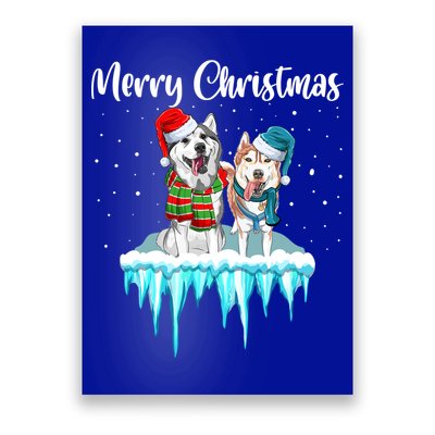 Merry Christmas Siberian Husky Chistmas Season Gift Poster