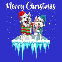 Merry Christmas Siberian Husky Chistmas Season Gift Womens T-Shirt