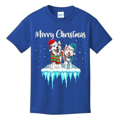 Merry Christmas Siberian Husky Chistmas Season Gift Kids T-Shirt