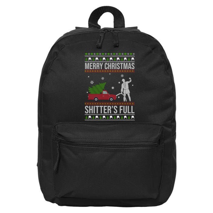 Merry Christmas Shitters Full Funny Ugly 16 in Basic Backpack