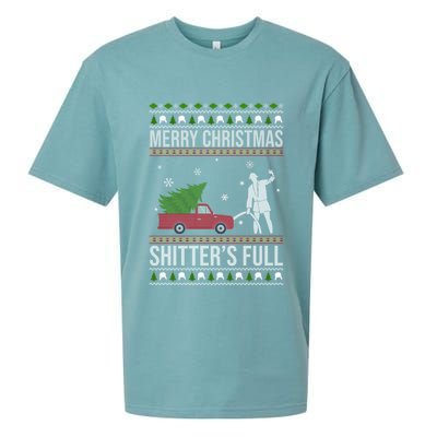 Merry Christmas Shitters Full Funny Ugly Sueded Cloud Jersey T-Shirt
