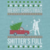 Merry Christmas Shitters Full Funny Ugly Sueded Cloud Jersey T-Shirt