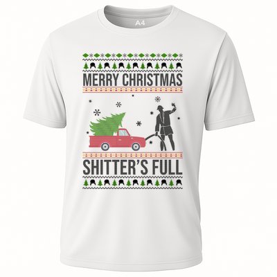 Merry Christmas Shitters Full Funny Ugly Cooling Performance Crew T-Shirt