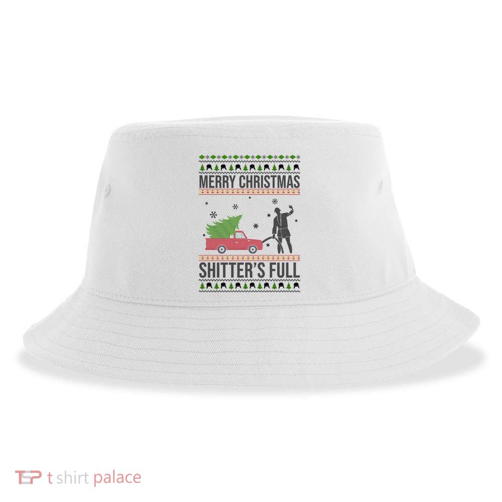 Merry Christmas Shitters Full Funny Ugly Sustainable Bucket Hat