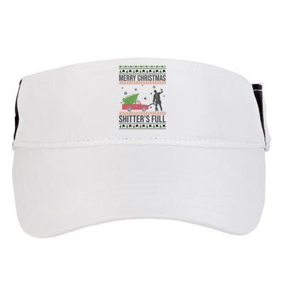 Merry Christmas Shitters Full Funny Ugly Adult Drive Performance Visor