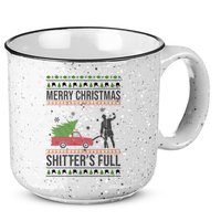 Merry Christmas Shitters Full Funny Ugly 15oz Campfire Ceramic Mug