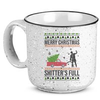 Merry Christmas Shitters Full Funny Ugly 15oz Campfire Ceramic Mug