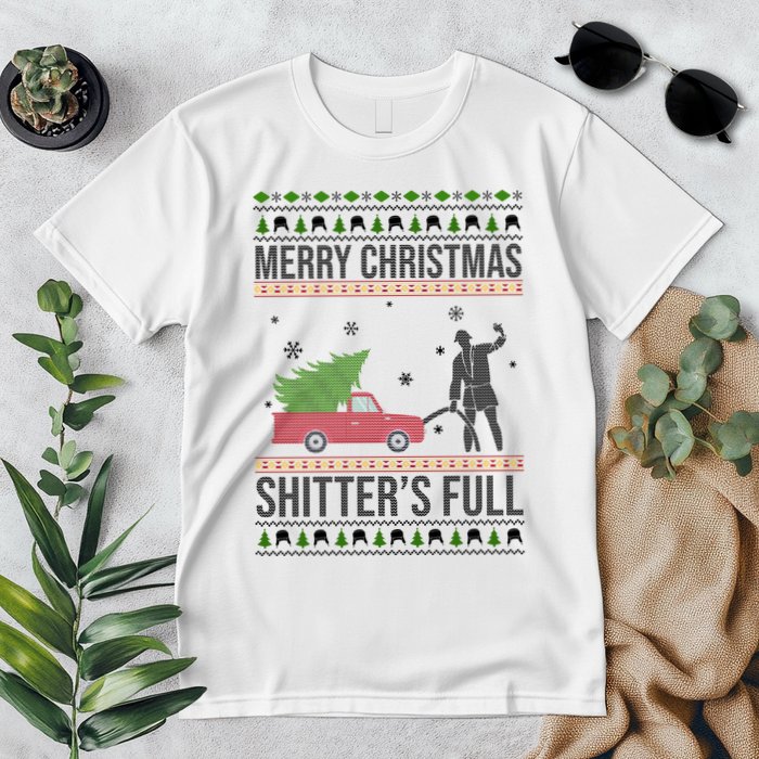 Merry Christmas Shitters Full Funny Ugly Premium T-Shirt