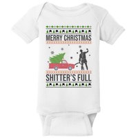 Merry Christmas Shitters Full Funny Ugly Baby Bodysuit