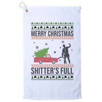 Merry Christmas Shitters Full Funny Ugly Golf Towel