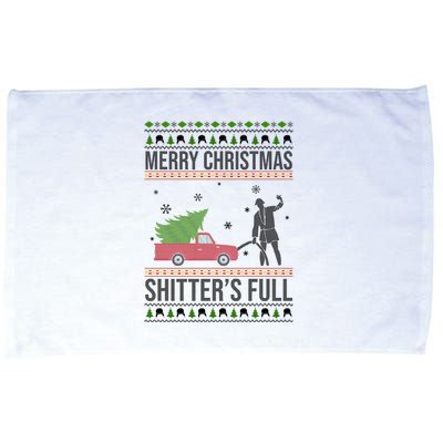 Merry Christmas Shitters Full Funny Ugly Microfiber Hand Towel