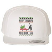 Merry Christmas Shitters Full Funny Ugly Wool Snapback Cap