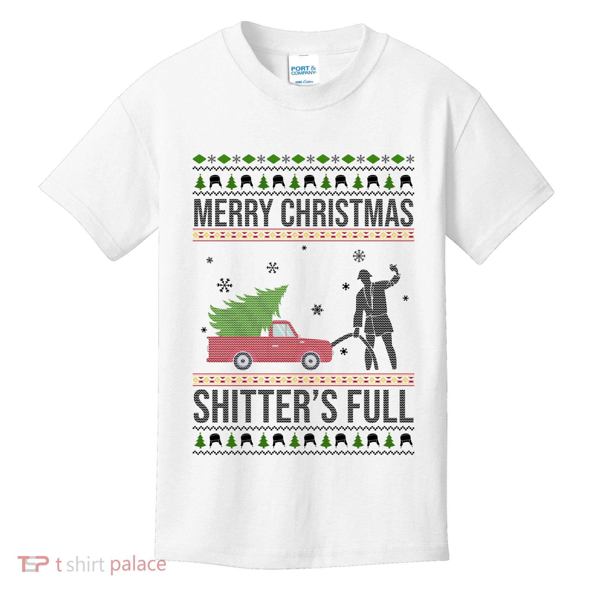Merry Christmas Shitters Full Funny Ugly Kids T-Shirt