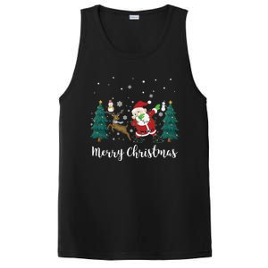 Merry Christmas Snow Tree Reindeer Dabbing Santa Cute Gift PosiCharge Competitor Tank