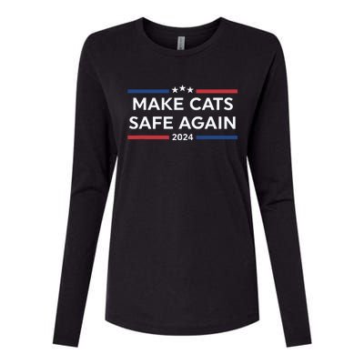 Make Cats Safe Again Trump Womens Cotton Relaxed Long Sleeve T-Shirt