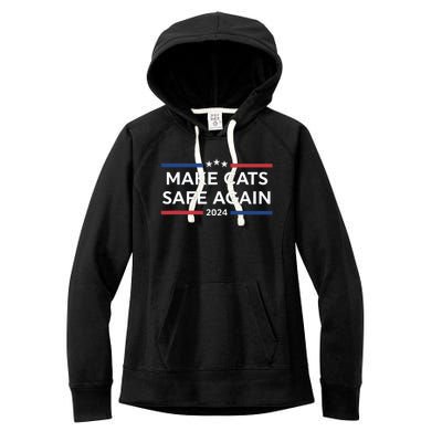 Make Cats Safe Again Trump Women's Fleece Hoodie