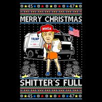 Merry Christmas Shitters Full Trump Ugly Christmas Sweater Backpack